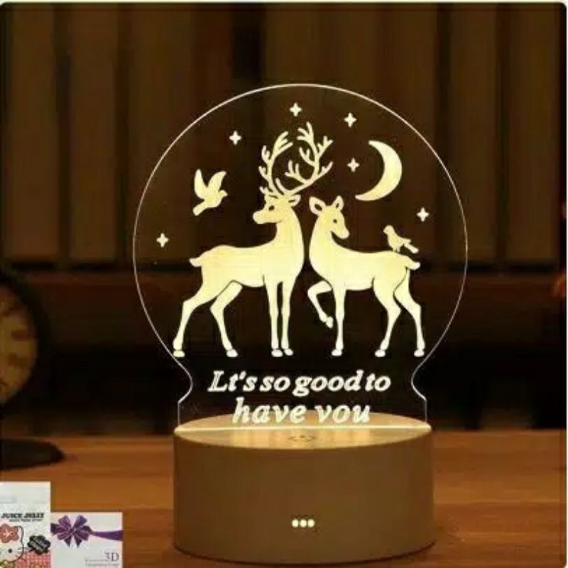 KADO UNIK HADIAH LAMPU TIDUR CUSTOM KPOP BTS BT21 EXO ULANG TAHUN GIFT PACAR DEKORASI KAMAR MINIMLIS-Natal G5