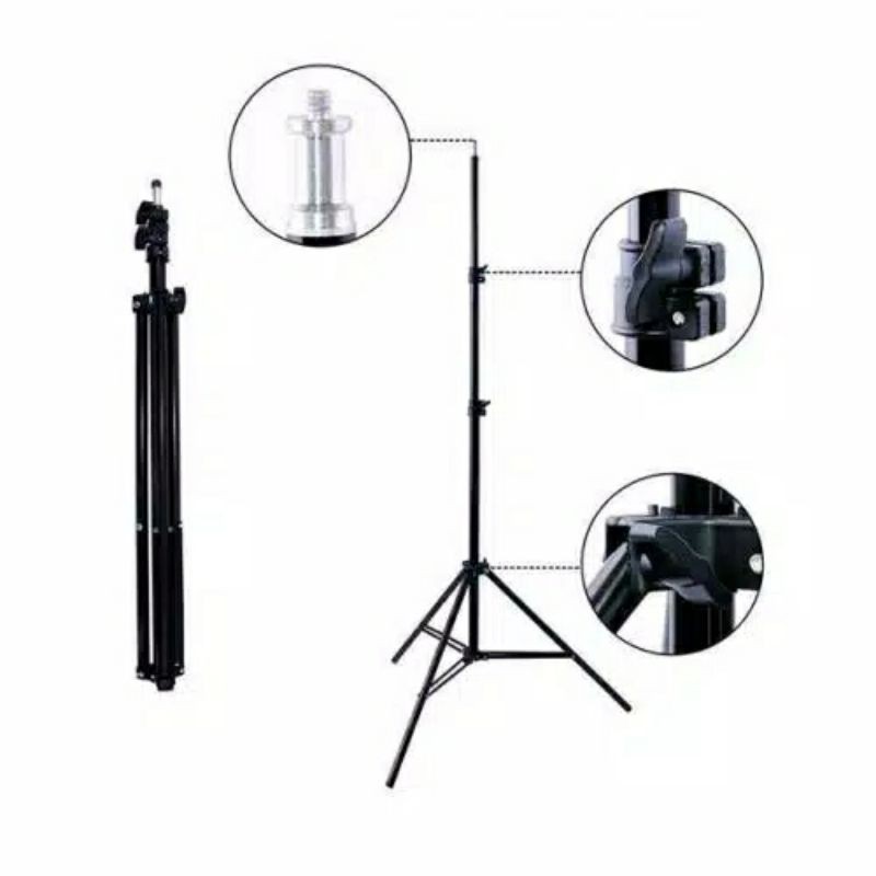 ONLY TRIPOD PANJANG 2 METER Tripod Portable Lighting Stand - Tripod Untuk Hp Dan Camera Universal
