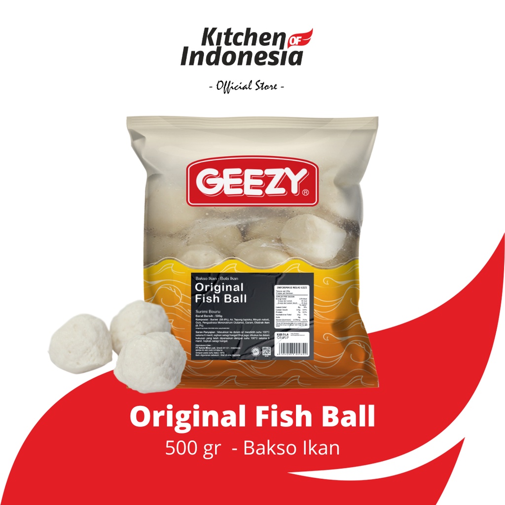 GEEZY Original Fish Ball 500 gr - Bakso (Baso) Ikan Original