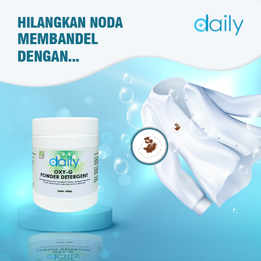 DETERJEN BUBUK LAUNDRY DAILY OXY-G POWDER DETERGENT PENCERAH WARNA PAKAIAN