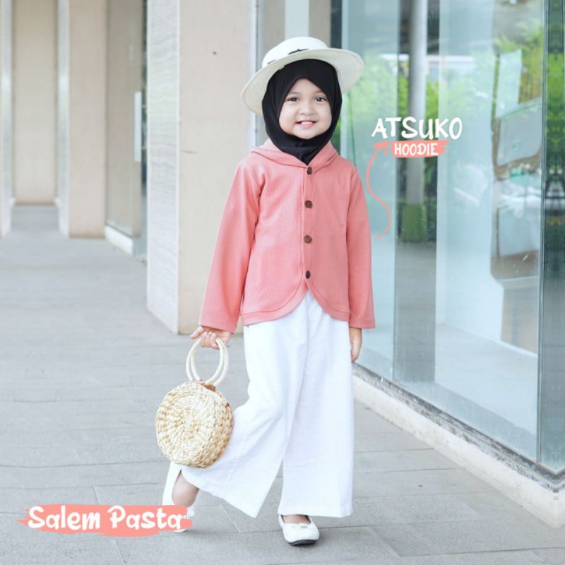 Nauree - Setelan Hoodie Atsuko Warna Terbaru Untuk Anak Perempuan Umur 1 2 3 4 5 6  Tahun Bahan Cotton Combad 30s Lembut Halus Premium Tebal Adem Nyaman Dipakai Menyerap Keringat Jogger Set Jahitan Rapih Model Lucu Untuk Jalan Jalan