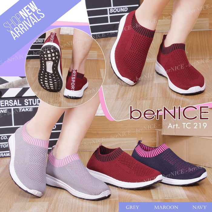 bernice tc219 IMPORT ORI sepatu fashion sport flat slip on