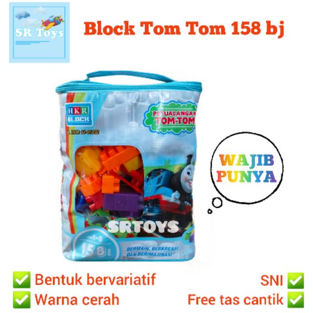 Block Tom Tom Mainan Anak Blok Kreatif 158 bj [COD]