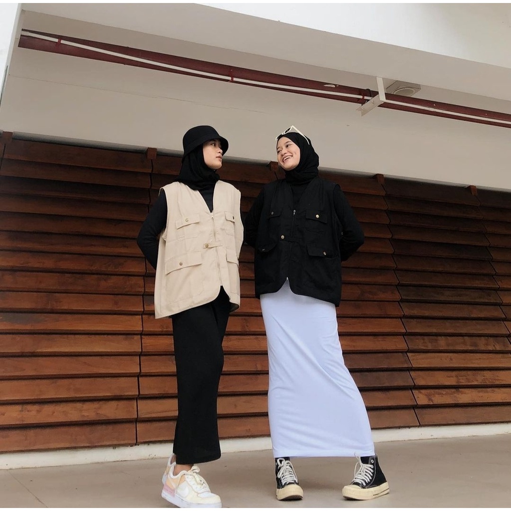 ROK SPAN TANPA BELAHAN // ROK PENCIL SPAN PANJANG SCUBA // ROK KERJA // ROK SPAN HITAM PANJANG