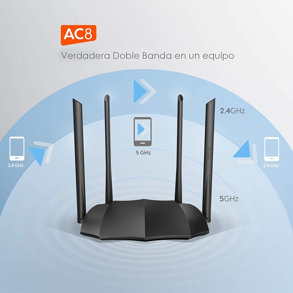 Router Tenda AC8 dual band WiFI Wireless Support IPV6 - ROUTER WIRELESS