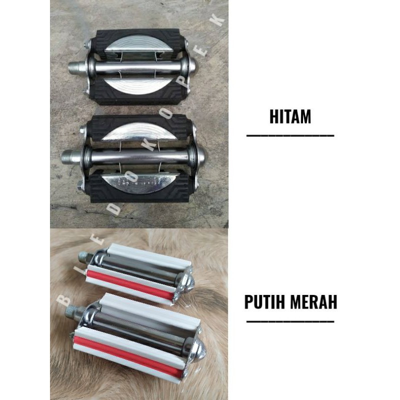 PEDAL KLASIK PUTIH HITAM SEPEDA ONTHEL KLASIK