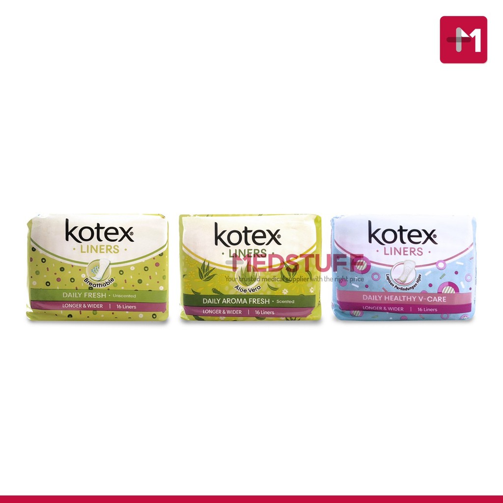 Kotex Liners Longer Wider isi 16s Pantyliner Pembalut Wanita