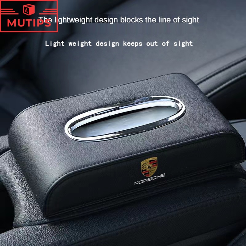 Porsche Car High Grade Leather Storage Tissue Box For 911 987 cayenne 958