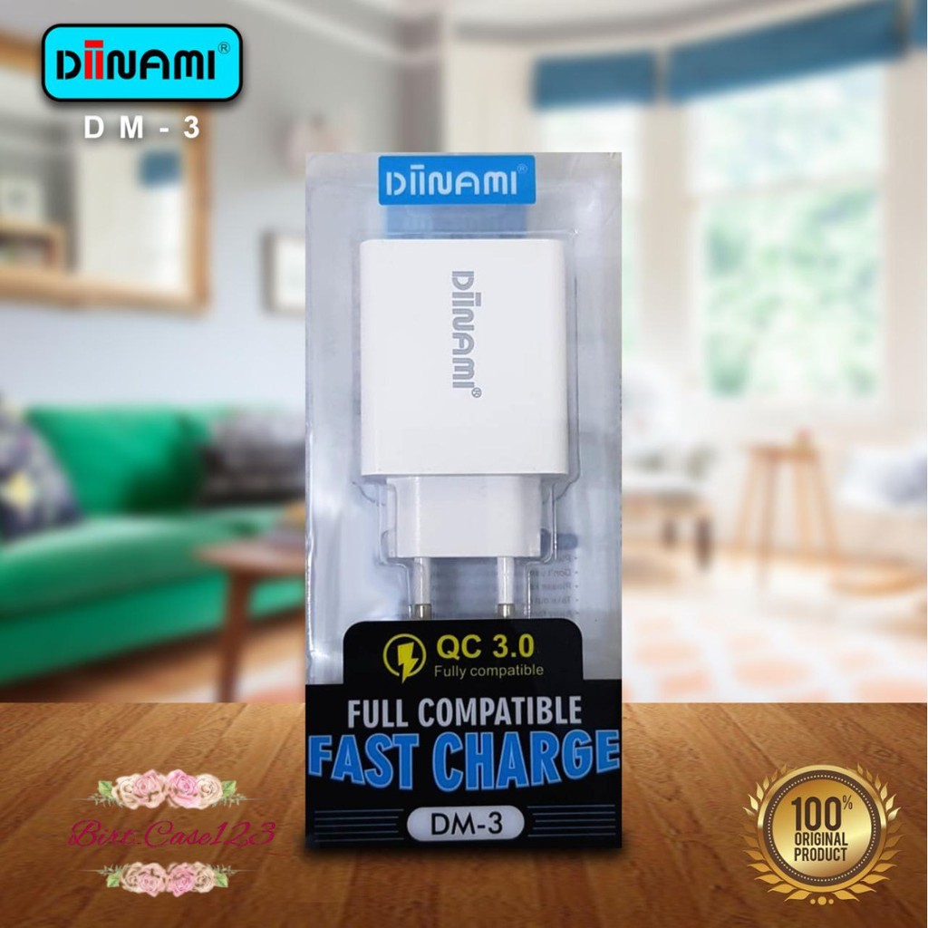 BM101 ADAPTOR BATOK CHARGER DIINAMI DM-3 3USB PORTS QUALCOM android &amp; iPhone garansi 1tahun BC5715