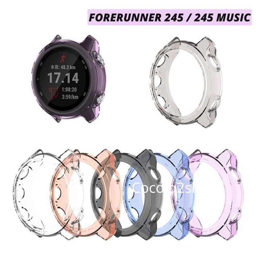 BUMPER CASE GARMIN FORERUNNER 245 SMARTWATCH TPU - PELINDUNG GARMIN FORERUNNER 245 / 245 MUSIC