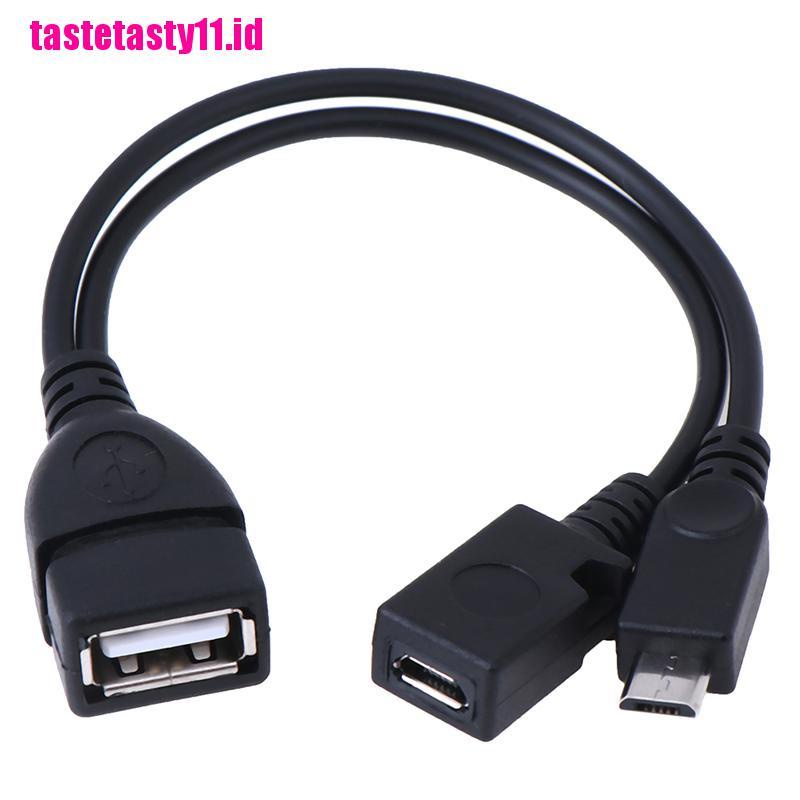 2 In 1 adapter power charging otg Micro usb male to female to usb 2.0