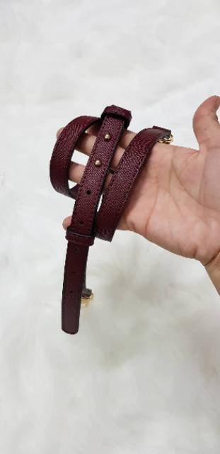 bagstrap slim 1.8 cm adjustable Leather tas tali panjang strap tas panjang bisa disesuaikan maura