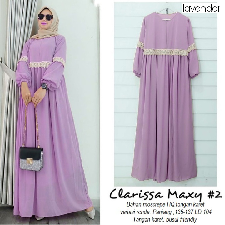 CLARISA MAXI #2 DRESS-gamis wanita terbaru 2021 kekinian