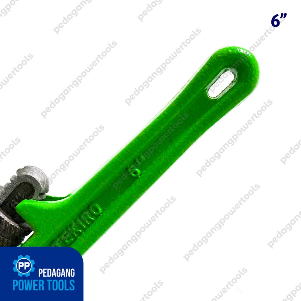 TEKIRO Kunci Pipa 6 Inch Pipe Wrench Alat Pembuka Baut Ledeng Inggris