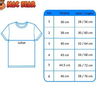 Jangan Ketinggalan order MacBear Baju  Anak Kaos  Lengan  