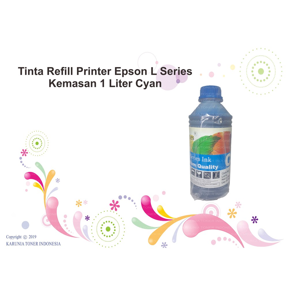 Tinta Dye INk PSeries Premium EPSON L110 L100 L200 T13 L120 L210 L220 L300 L310 LSeries 1 Liter CMYK