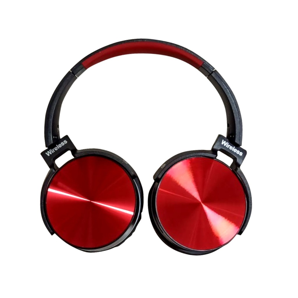 TK-BT950 Headphone Bluetooth Wireless Super Explosloive Bass-HITAM MERAH
