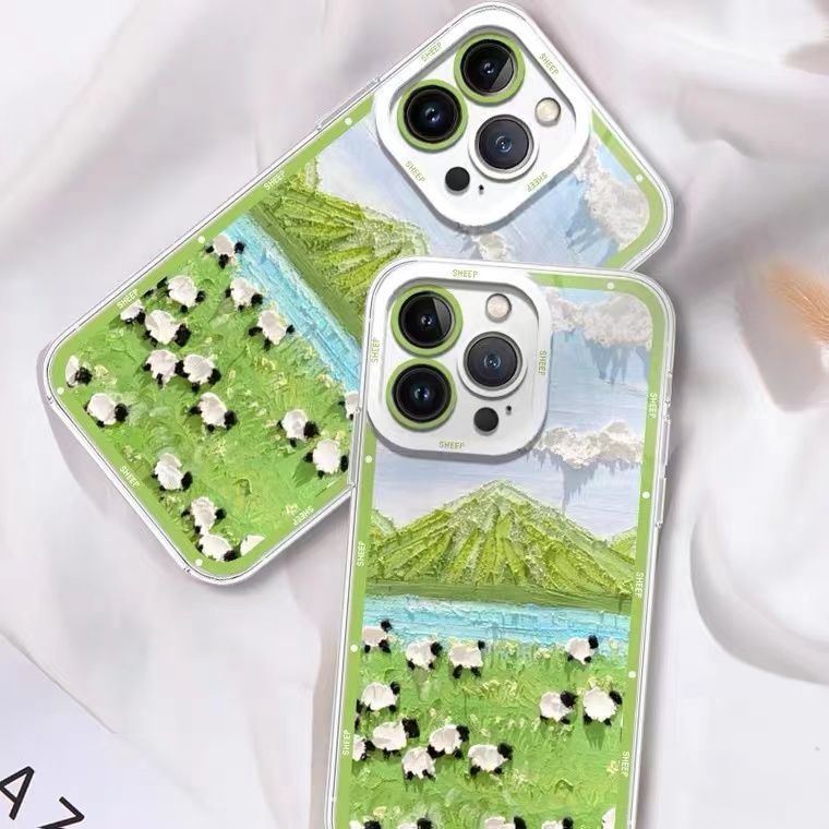 Soft Case Silikon TPU Motif Lukisan Cat Minyak Untuk Iphone 13 12 11 10 Pro XS Max X XR 8 7 6 6S Plus