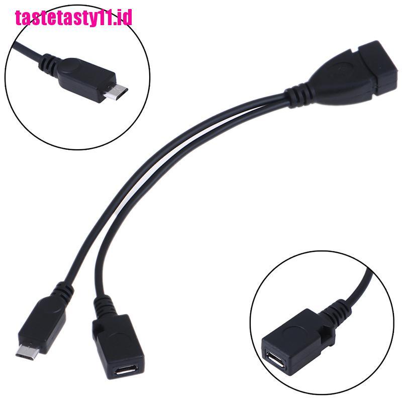 2 In 1 adapter power charging otg Micro usb male to female to usb 2.0