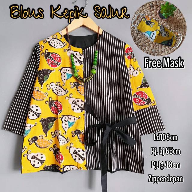 Blous kepik salur batik modern