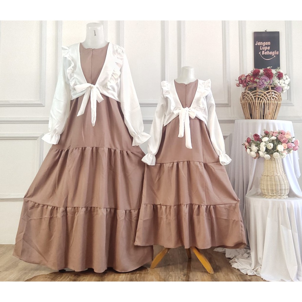 (BISA COD✔️) GAMIS IBU DAN ANAK BISA COUPLE/MODEL ROMPI POLOS/COUPLE IBU ADIK DAN KAKAK TERBARU