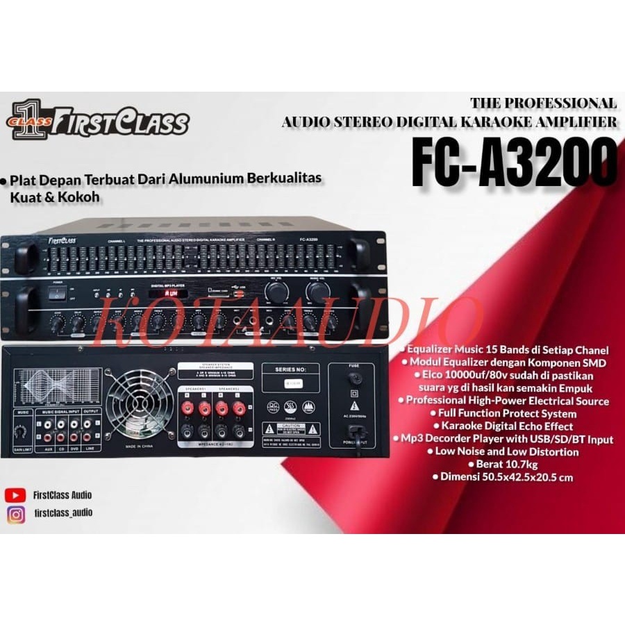 Amplifier Karaoke Firstclass FC A3200/ FC A 3200/ FCA 3200 First Class