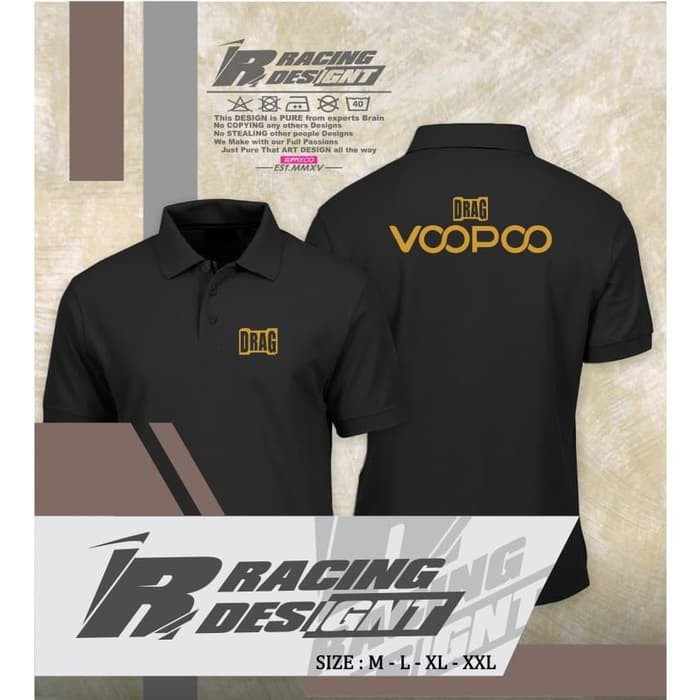 Poloshirt / Kaos Polo Vape Drag Voopoo Indonesia Terbaru Murah Distro -IR -Mawar