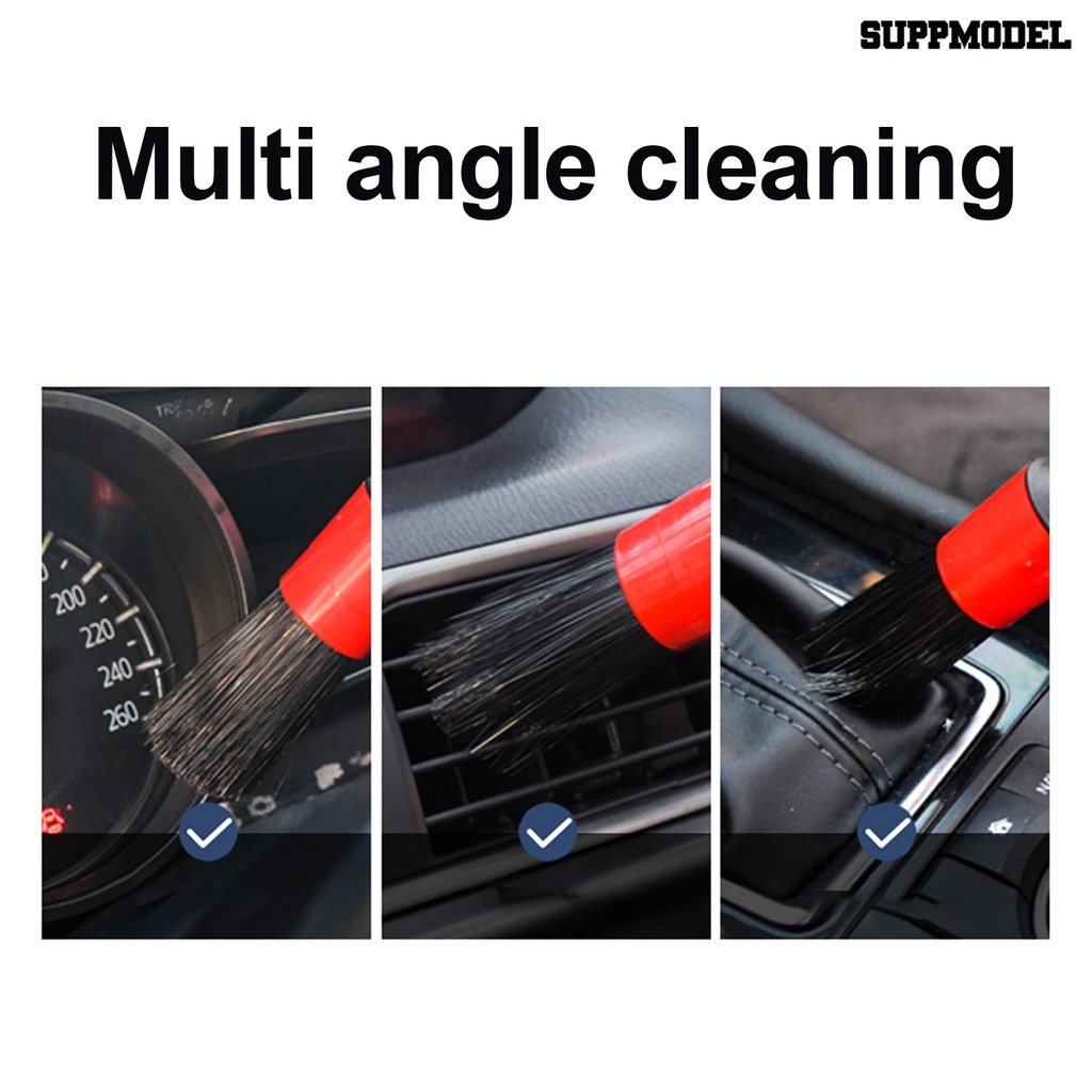 6pcs / Set Sikat Pembersih Interior Eksterior Mobil Multifungsi Gagang Panjang