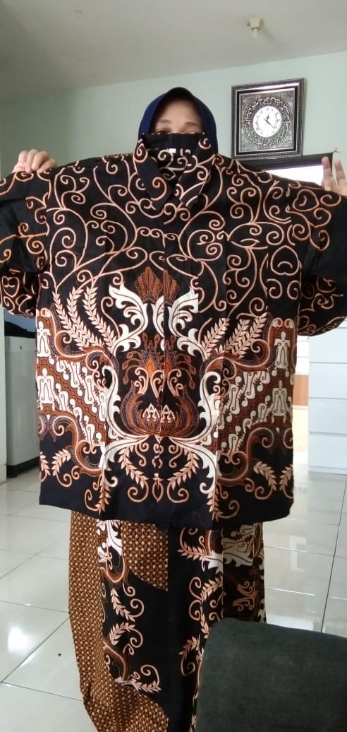 Batik Couple Katun Prima Halus Gamis Batik Mix Embos Allsize Jumbo Ld 120 Cm Original Abadi Batik