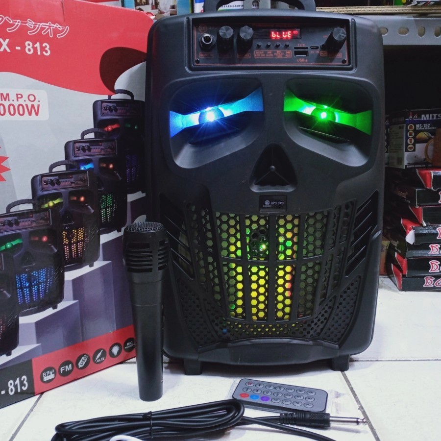 COD SPEAKER BLUETOOTH KARAOKE 8 INCH SX 813 PLUS MIC // X-BASS TERMURAH BERKUALITAS