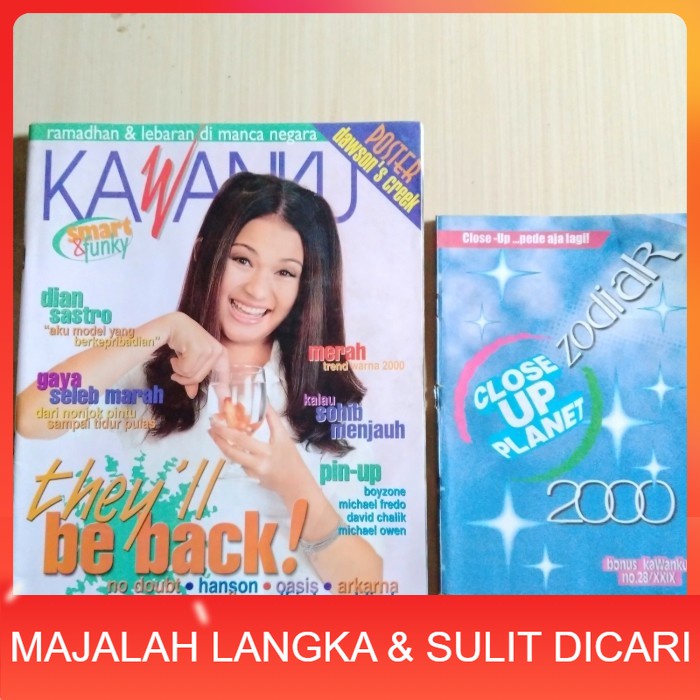 Majalah KAWANKU No.28 Jan 2000 VIRA + POSTER + ARTIKEL DIAN SASTRO Langka