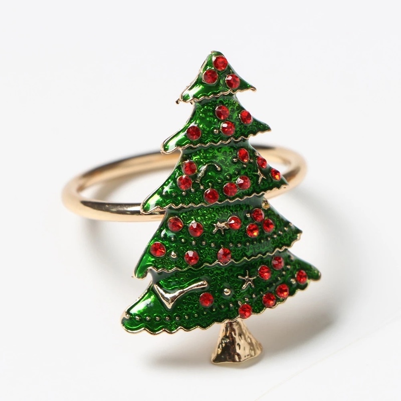 1Pc Metal Plating Christmas Series Napkin Ring / Christmas Home Decoration Products