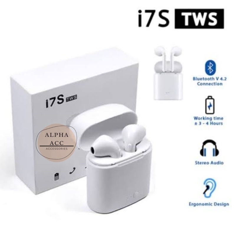 HEADSET BLUETOOTH WIRELESS EARPHONE HBQ i7S TWS HEADSET I7S TWS