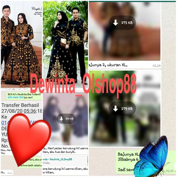 Batik Couple Keluarga Sania Ruffle Ori Ndoro Jowi Dnt Candii