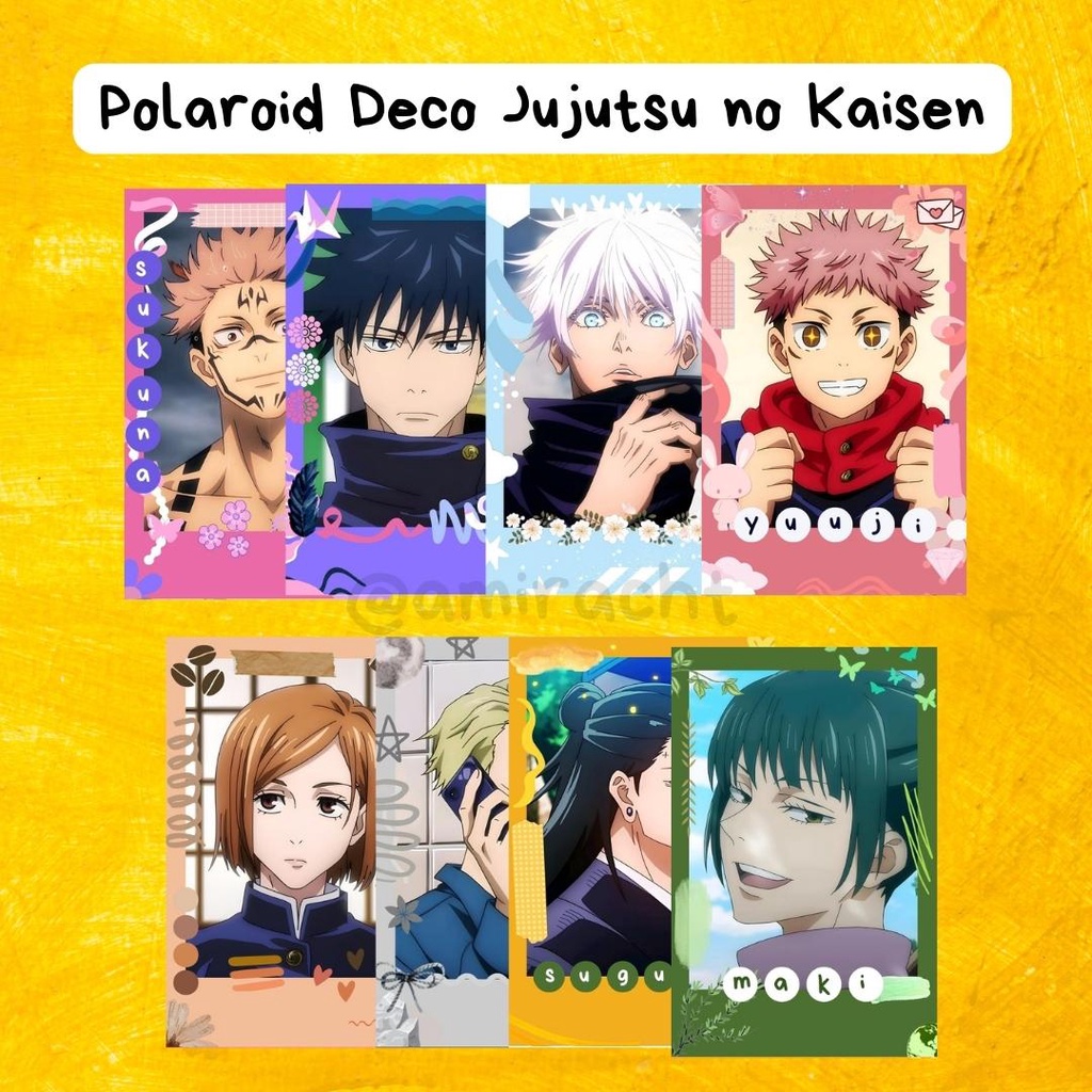 Polaroid Deco Anime Jujutsu no Kaisen
