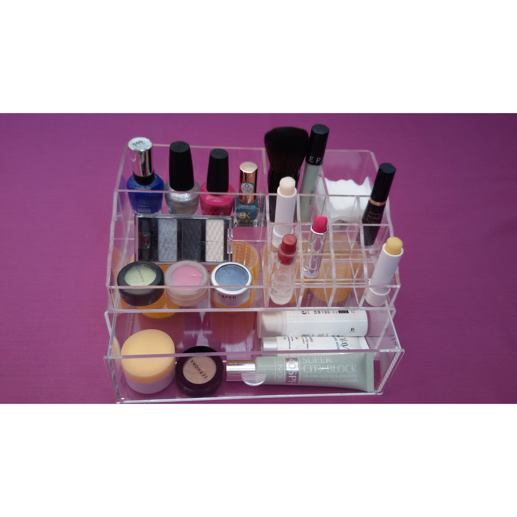 Acrylic Lipstic Organizer Akrilik Kosmetik Organizer 12+ Drawer -BH