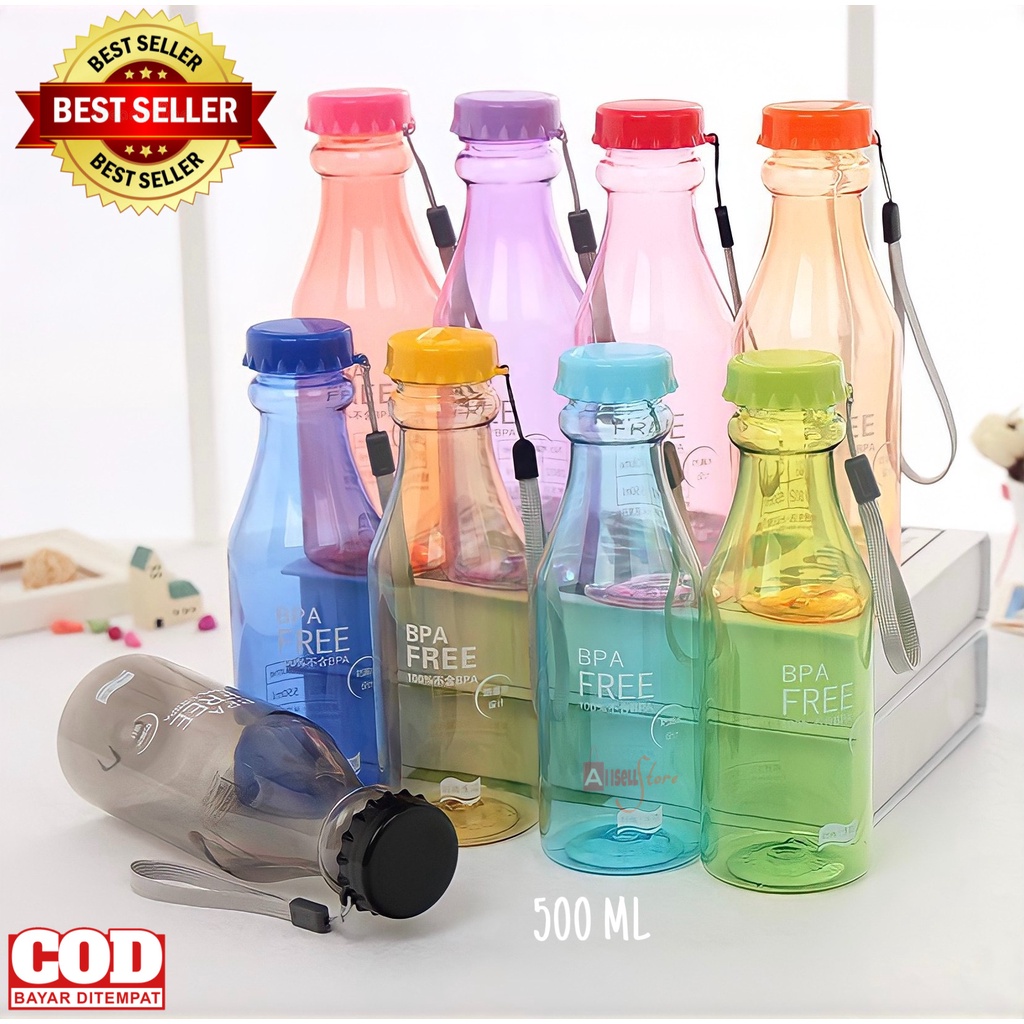 ( BISA COD ) PROMO BOTOL MINUM UNIK BPA FREE 500ML / BOTOL MINUM UNIK LUCU / BOTOL MINUM ANTI TUMPAH / BOTOL MINUM PLASTIK / BOTOL MINUM AIR ES DINGIN