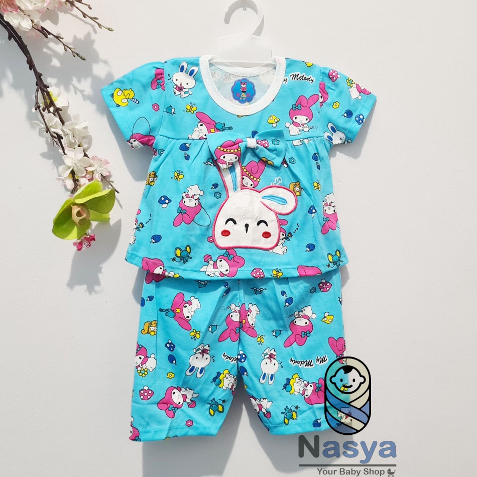 [KK-020] SETELAN BAJU BAYI ANAK PEREMPUAN USIA 3-12 BULAN GAMBAR CARTOON