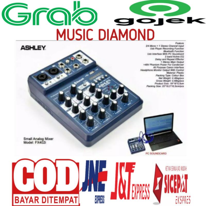 Mixer Ashley FX 402 i Original Bluetooth Ashley FX402i - 4 Channel