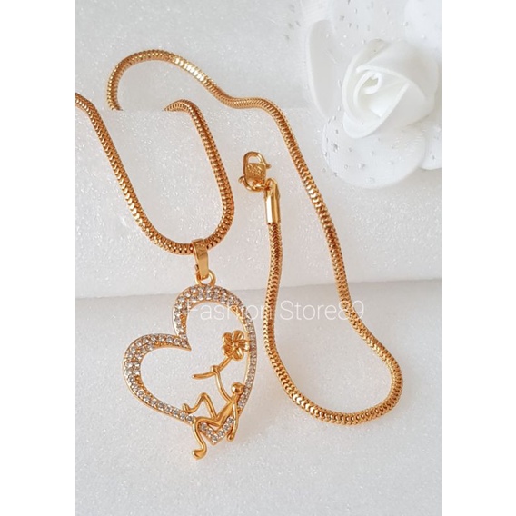 Ready Fashion Love in You Xuping Perhiasan lapis emas 18K gold