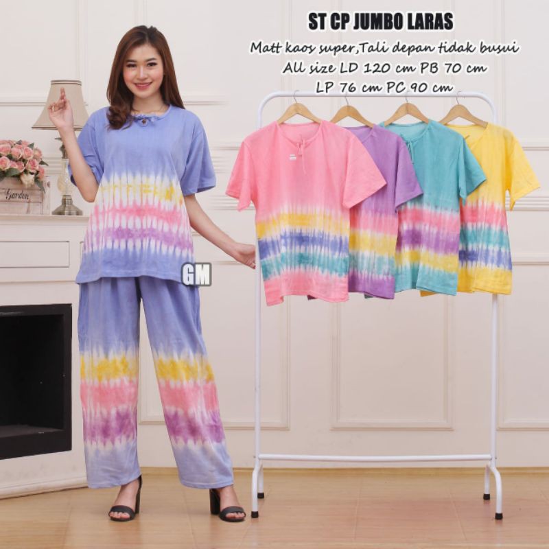 piyama pelangi/setelan Cp jumbo/allsize/anak/couple mom&kids pelangi