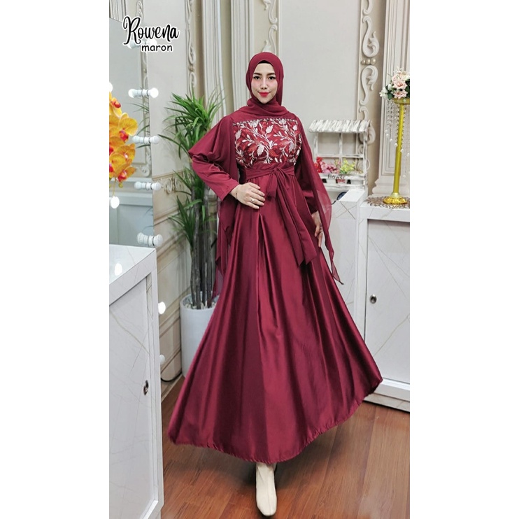 GAMIS KONDANGAN PESTA ROWENA DRESS BORDIR