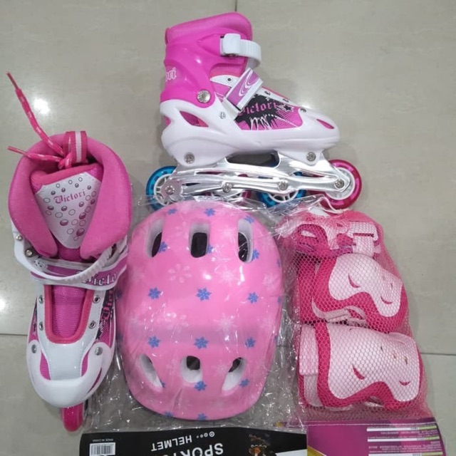 Sepatu roda inline skate +HELM+DEKKER SATU SET ORIGINAL | Shopee Indonesia