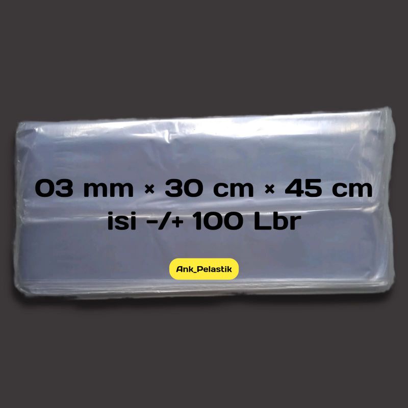 Plastik Laundry PP Bening 03×30×45 Plastik Packing Kantong Plastik Cap Gawang Plastik Baju Plastik M