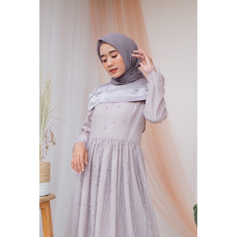 Enza dress (5 WARNA) dress lamaran hijab wisuda busui pesta termurah sasmaya kebaya