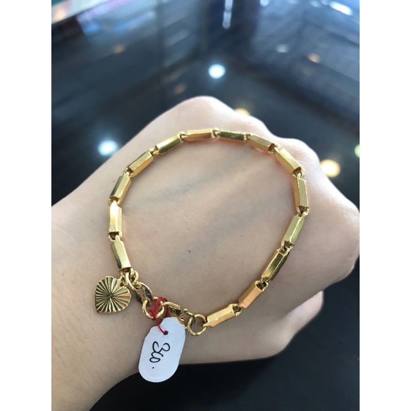 Gelang bambu polos emas asli kadar 300