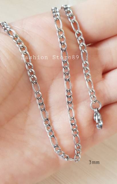 Kalung rantai gold white  fashion import titanium antikarat import / kalung titanium import