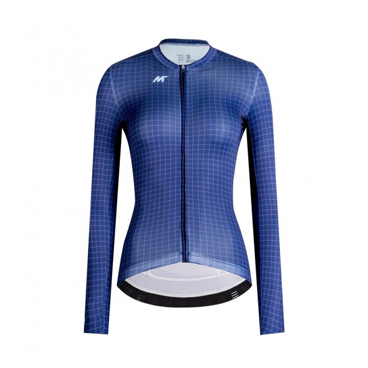 Jersey Sepeda Mysenlan Long Sleeve Womens Jersey Irene Blue