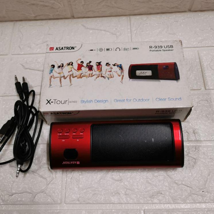 Hot Limited ASATRON R 939 USB PORTABLE MINI SPEAKER KECIL RADIO MP3 MUSIC PLAYER MULTIMEDIA RECHARGE