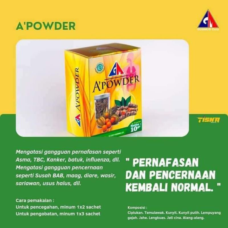 GM A POWDER / HERBAL / HERBAL LAMBUNG / PENCERNAAN / OBAT LAMBUNG